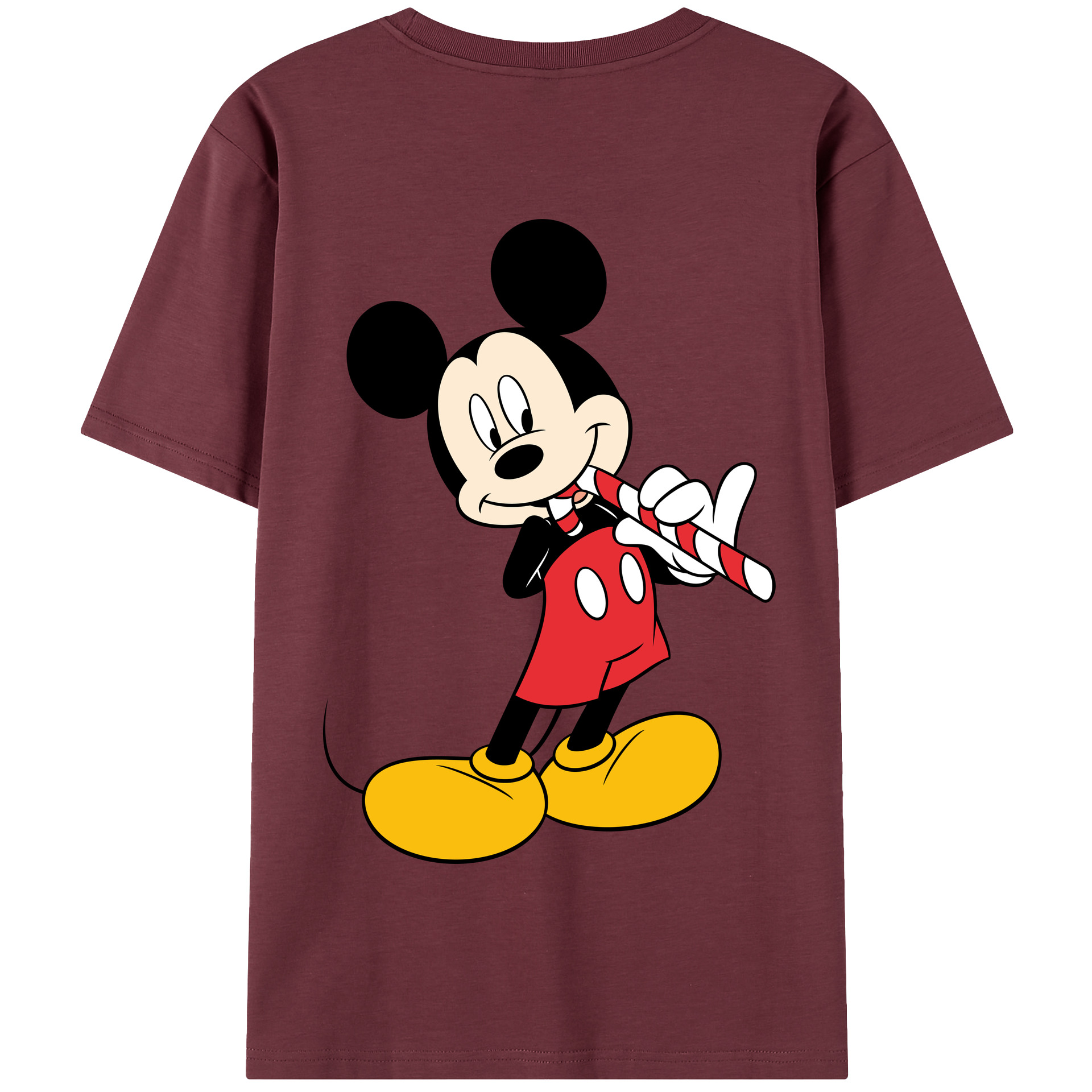 （画像用） ミッキーマウス Mickey Mouse 綿100％半袖Tシャツ（背面プリント）